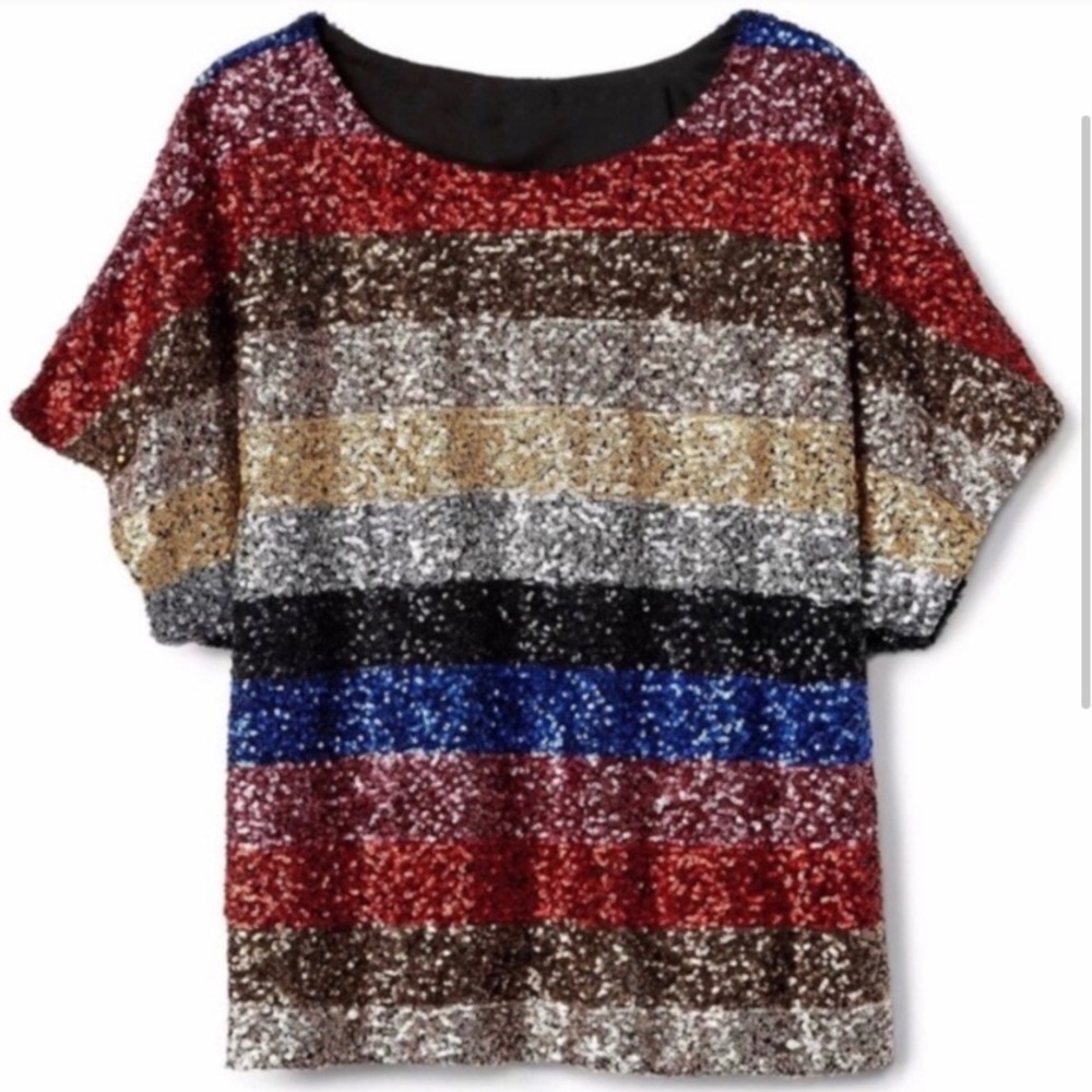 GAP Stripe Sequin Top